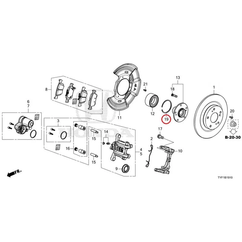 [NEW] JDM HONDA Honda e ZC7 2023 Rear Brake GENUINE OEM - Image 23