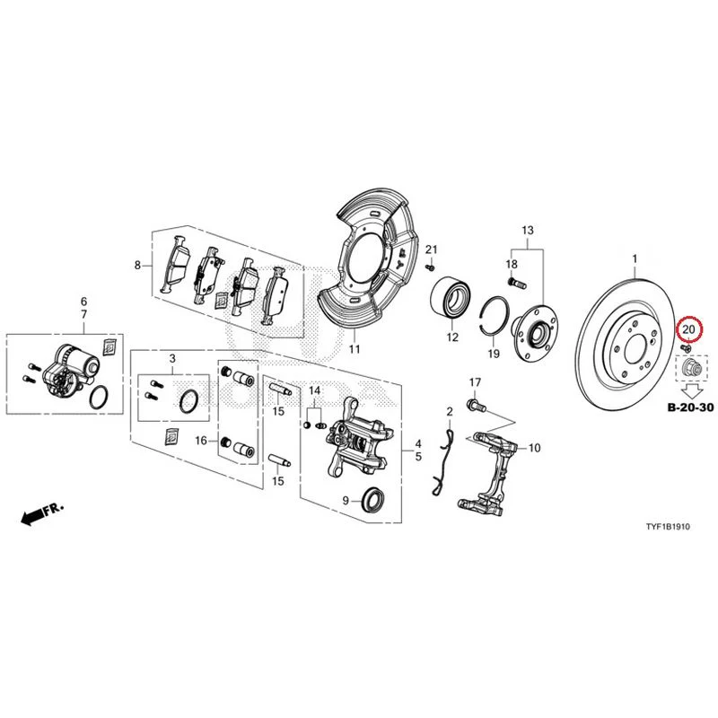 [NEW] JDM HONDA Honda e ZC7 2023 Rear Brake GENUINE OEM - Image 24