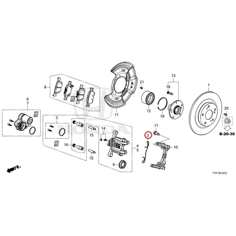 [NEW] JDM HONDA Honda e ZC7 2023 Rear Brake GENUINE OEM - Image 3