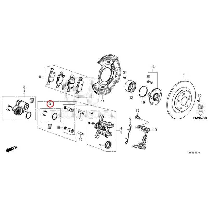 [NEW] JDM HONDA Honda e ZC7 2023 Rear Brake GENUINE OEM - Image 4