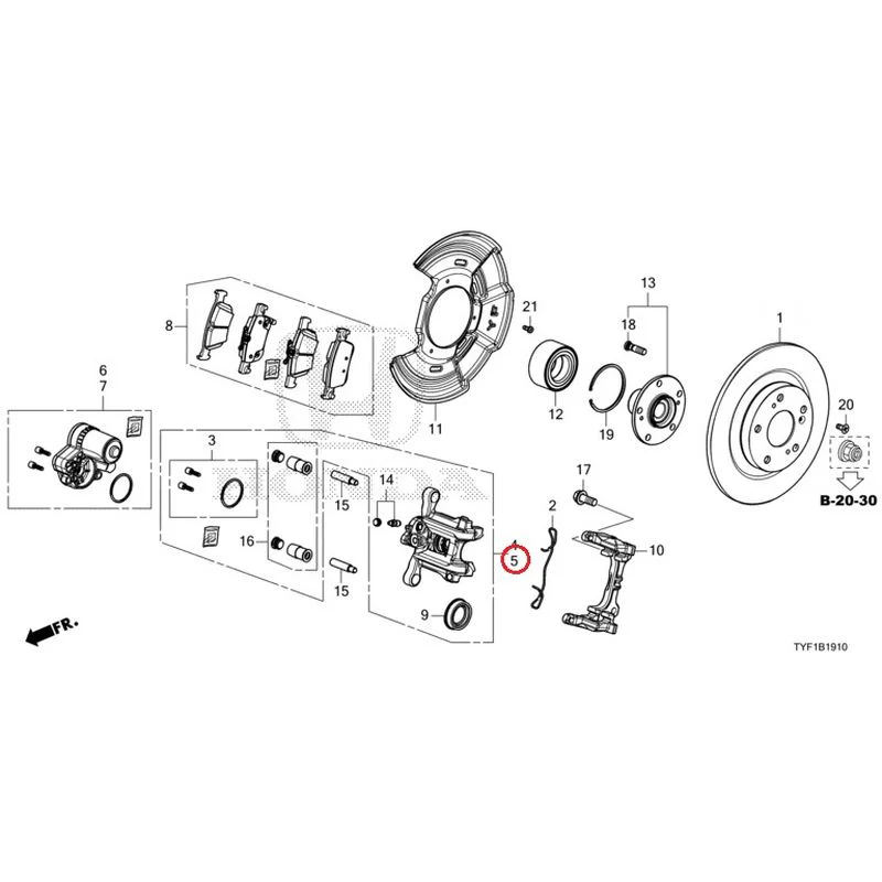 [NEW] JDM HONDA Honda e ZC7 2023 Rear Brake GENUINE OEM - Image 6
