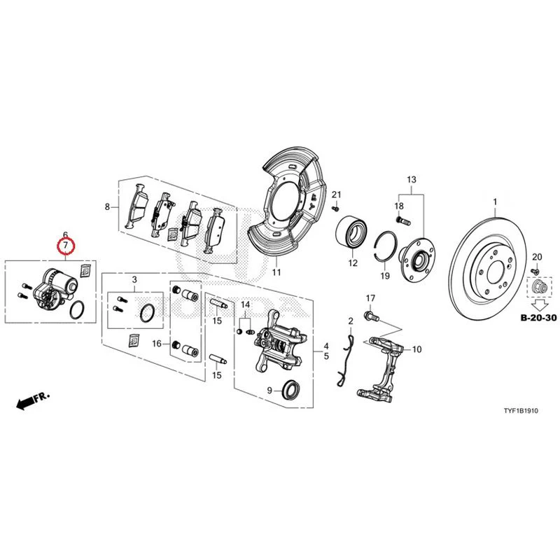 [NEW] JDM HONDA Honda e ZC7 2023 Rear Brake GENUINE OEM - Image 8