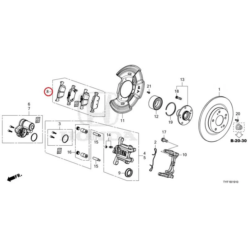 [NEW] JDM HONDA Honda e ZC7 2023 Rear Brake GENUINE OEM - Image 9