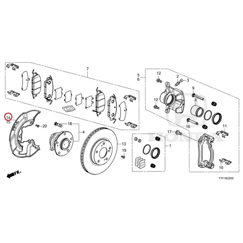 [NEW] JDM HONDA Honda e ZC7 2023 Front Brake GENUINE OEM - Image 16