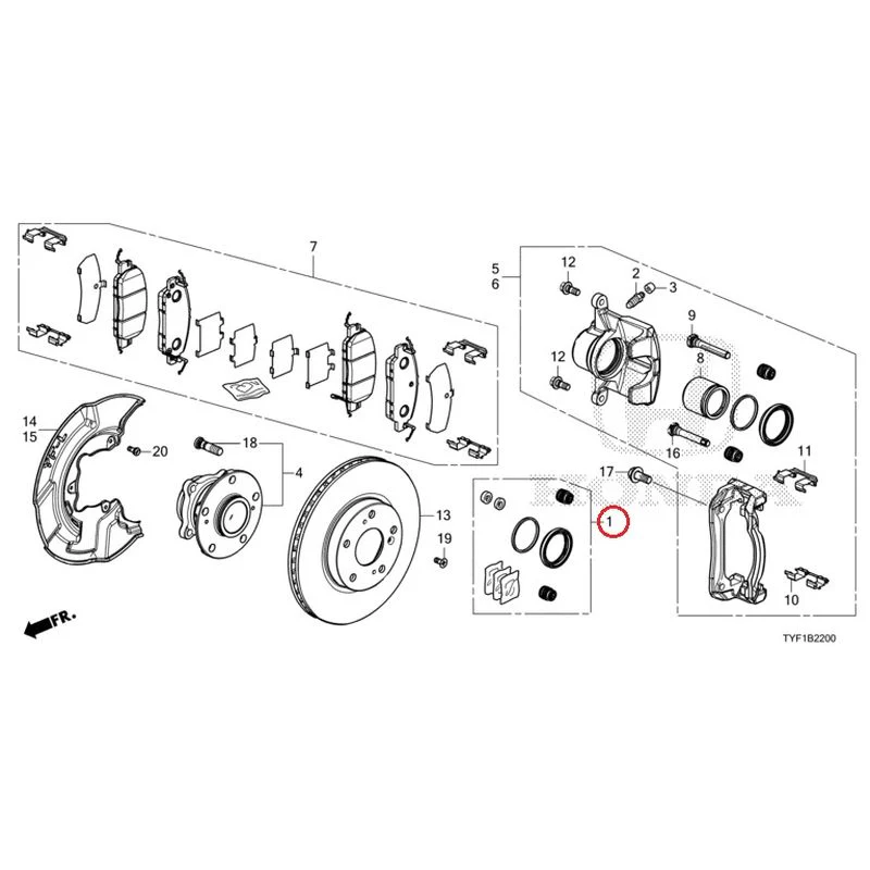 [NEW] JDM HONDA Honda e ZC7 2023 Front Brake GENUINE OEM - Image 2