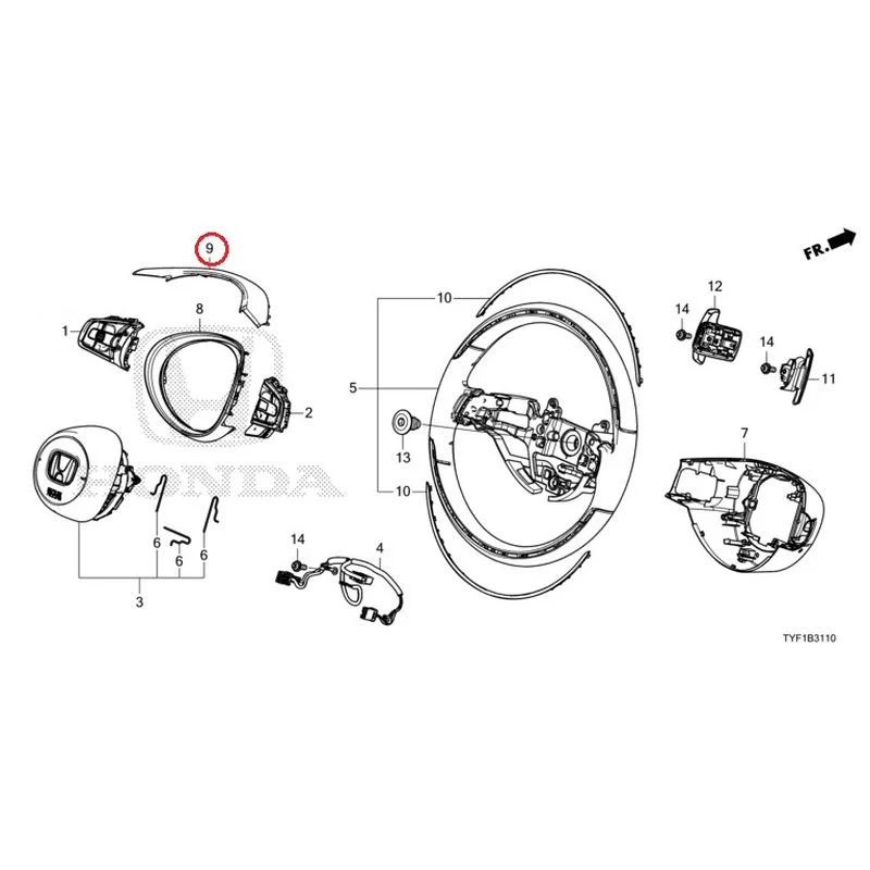 [NEW] JDM HONDA Honda e ZC7 2023 Steering Wheel (SRS) GENUINE OEM - Image 10