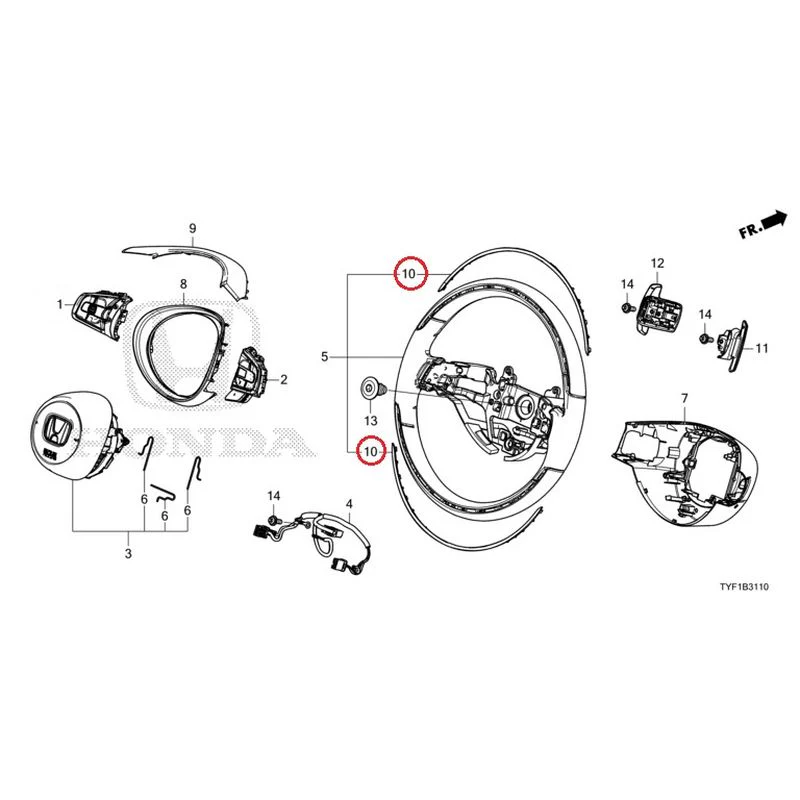 [NEW] JDM HONDA Honda e ZC7 2023 Steering Wheel (SRS) GENUINE OEM - Image 11