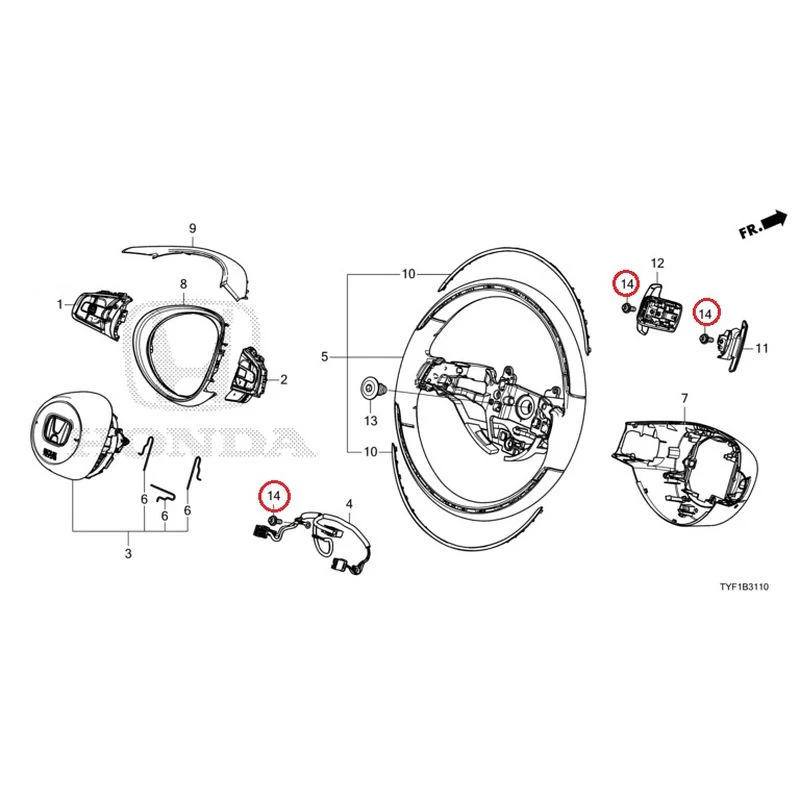 [NEW] JDM HONDA Honda e ZC7 2023 Steering Wheel (SRS) GENUINE OEM - Image 15