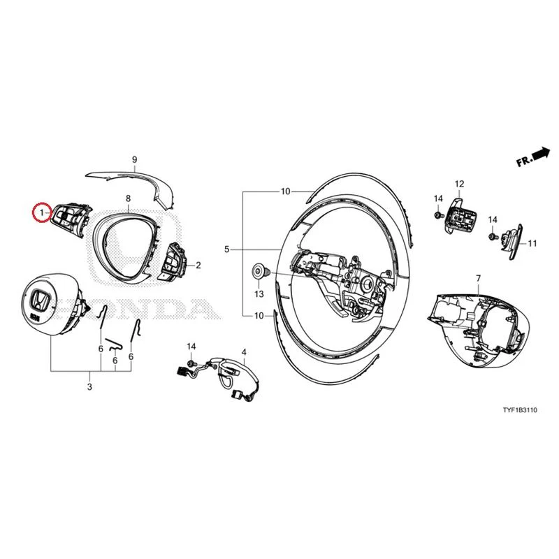 [NEW] JDM HONDA Honda e ZC7 2023 Steering Wheel (SRS) GENUINE OEM - Image 2