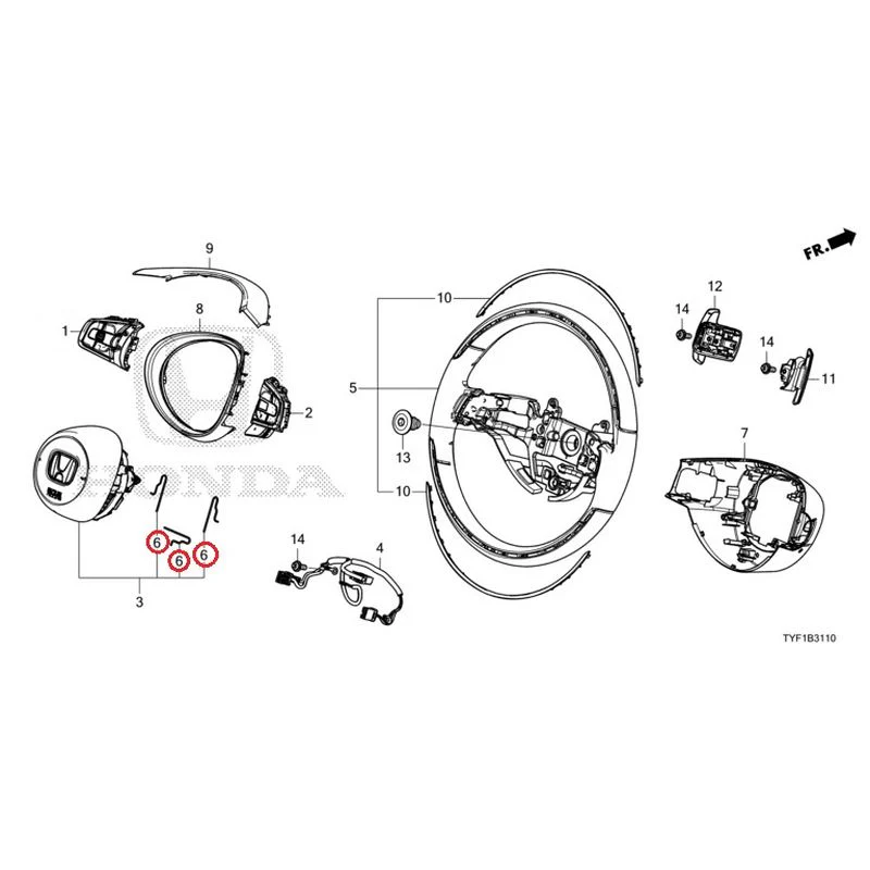 [NEW] JDM HONDA Honda e ZC7 2023 Steering Wheel (SRS) GENUINE OEM - Image 7