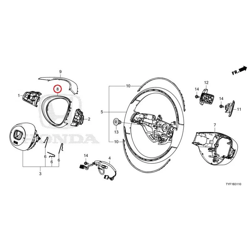[NEW] JDM HONDA Honda e ZC7 2023 Steering Wheel (SRS) GENUINE OEM - Image 9