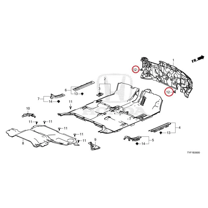 [NEW] JDM HONDA Honda e ZC7 2023 Floor Mat GENUINE OEM - Image 13