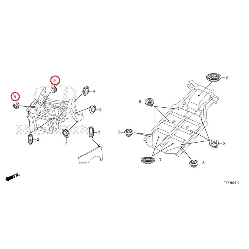 [NEW] JDM HONDA Honda e ZC7 2023 Grommets (Front) GENUINE OEM - Image 10