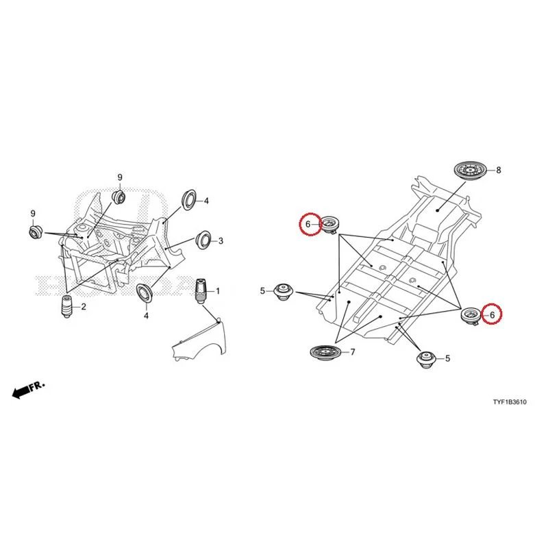 [NEW] JDM HONDA Honda e ZC7 2023 Grommets (Front) GENUINE OEM - Image 7