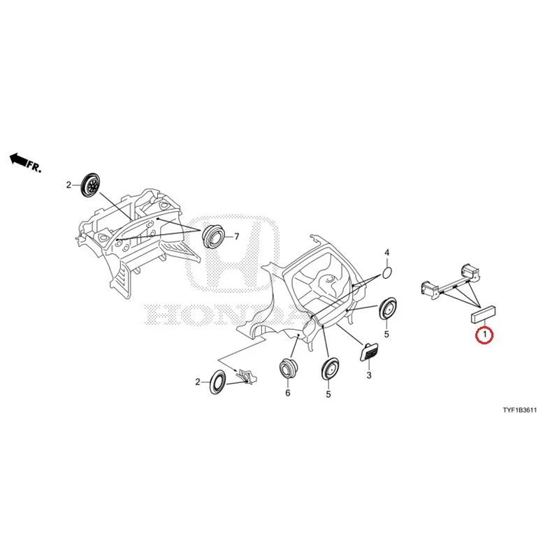 [NEW] JDM HONDA Honda e ZC7 2023 Grommets (Rear) GENUINE OEM - Image 2