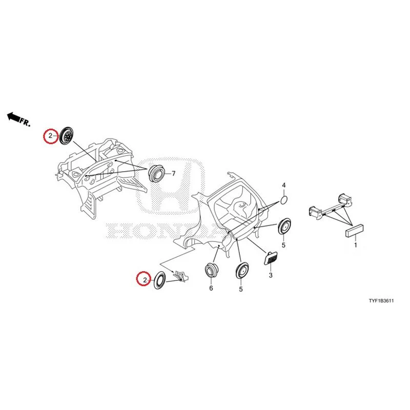 [NEW] JDM HONDA Honda e ZC7 2023 Grommets (Rear) GENUINE OEM - Image 3