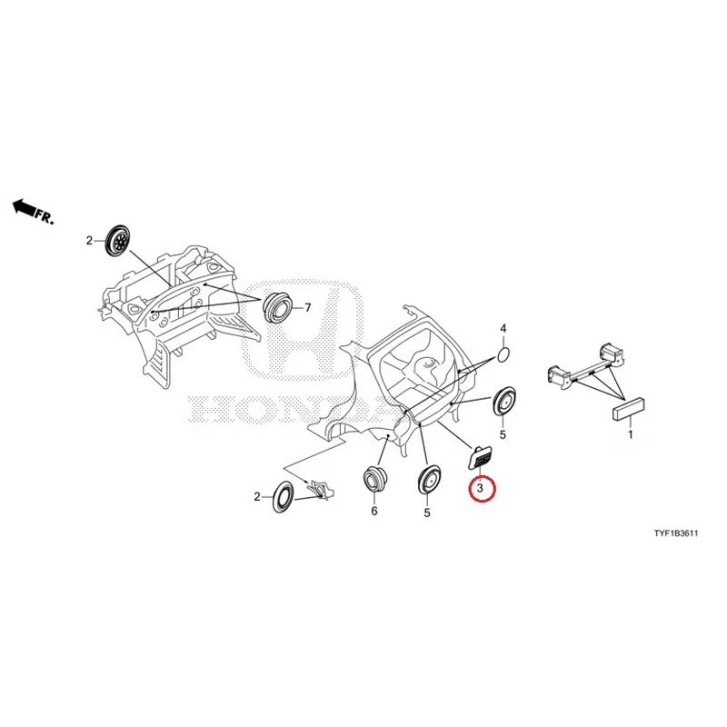 [NEW] JDM HONDA Honda e ZC7 2023 Grommets (Rear) GENUINE OEM - Image 4