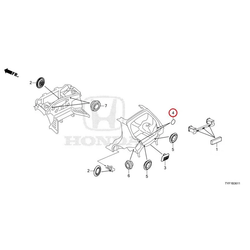 [NEW] JDM HONDA Honda e ZC7 2023 Grommets (Rear) GENUINE OEM - Image 5