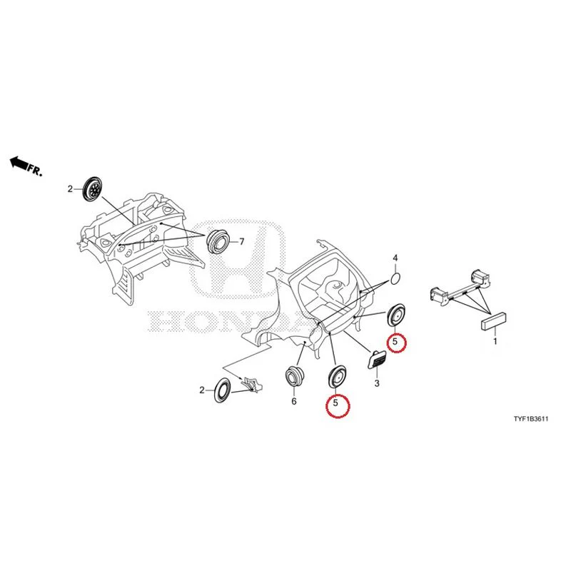 [NEW] JDM HONDA Honda e ZC7 2023 Grommets (Rear) GENUINE OEM - Image 6