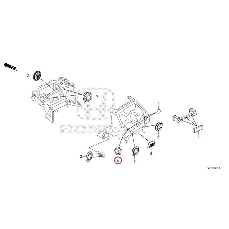 [NEW] JDM HONDA Honda e ZC7 2023 Grommets (Rear) GENUINE OEM - Image 7