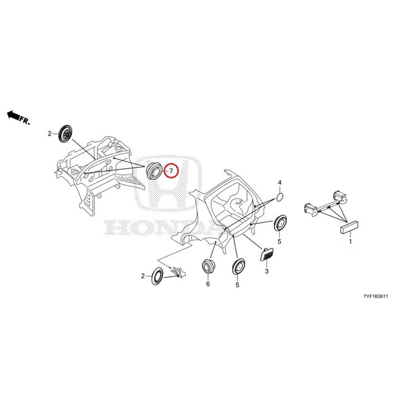 [NEW] JDM HONDA Honda e ZC7 2023 Grommets (Rear) GENUINE OEM - Image 8