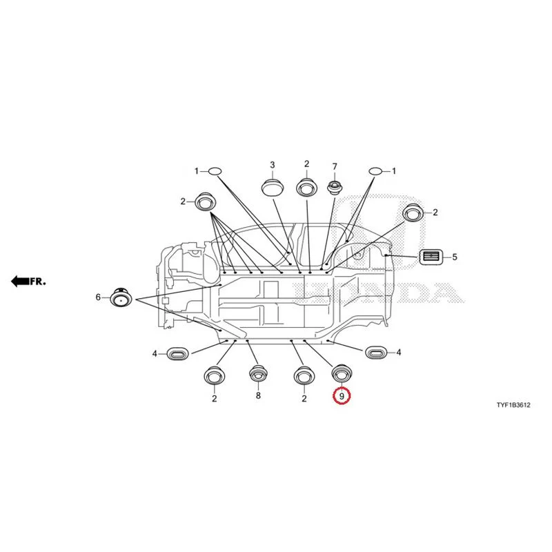 [NEW] JDM HONDA Honda e ZC7 2023 Grommet (Lower) GENUINE OEM - Image 10