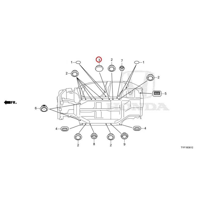 [NEW] JDM HONDA Honda e ZC7 2023 Grommet (Lower) GENUINE OEM - Image 4