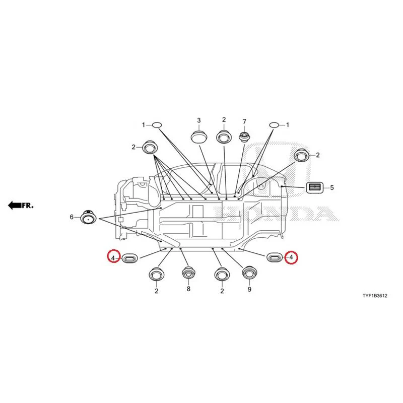 [NEW] JDM HONDA Honda e ZC7 2023 Grommet (Lower) GENUINE OEM - Image 5