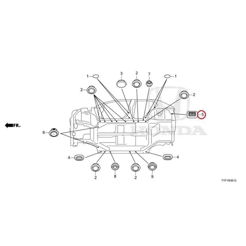 [NEW] JDM HONDA Honda e ZC7 2023 Grommet (Lower) GENUINE OEM - Image 6