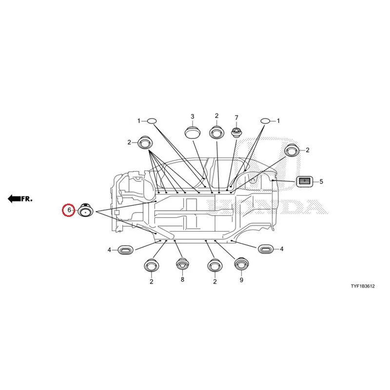 [NEW] JDM HONDA Honda e ZC7 2023 Grommet (Lower) GENUINE OEM - Image 7
