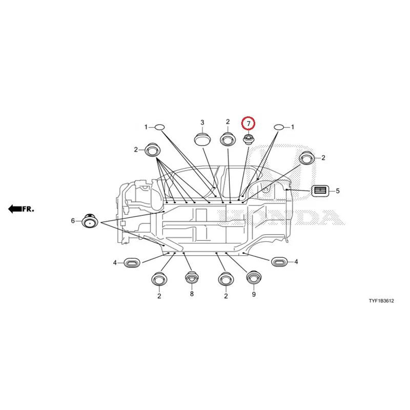 [NEW] JDM HONDA Honda e ZC7 2023 Grommet (Lower) GENUINE OEM - Image 8