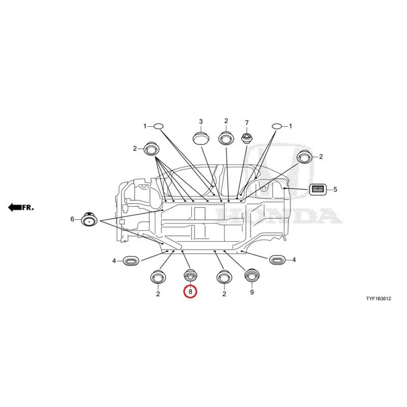 [NEW] JDM HONDA Honda e ZC7 2023 Grommet (Lower) GENUINE OEM - Image 9