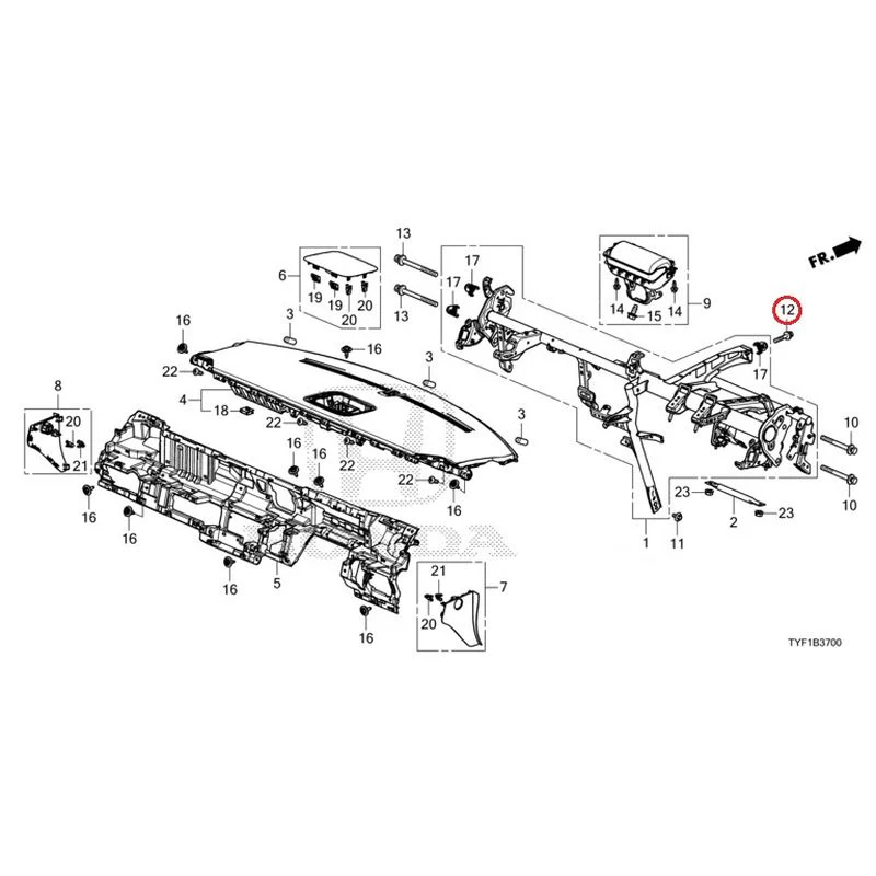 [NEW] JDM HONDA Honda e ZC7 2023 Instrument panel GENUINE OEM - Image 14