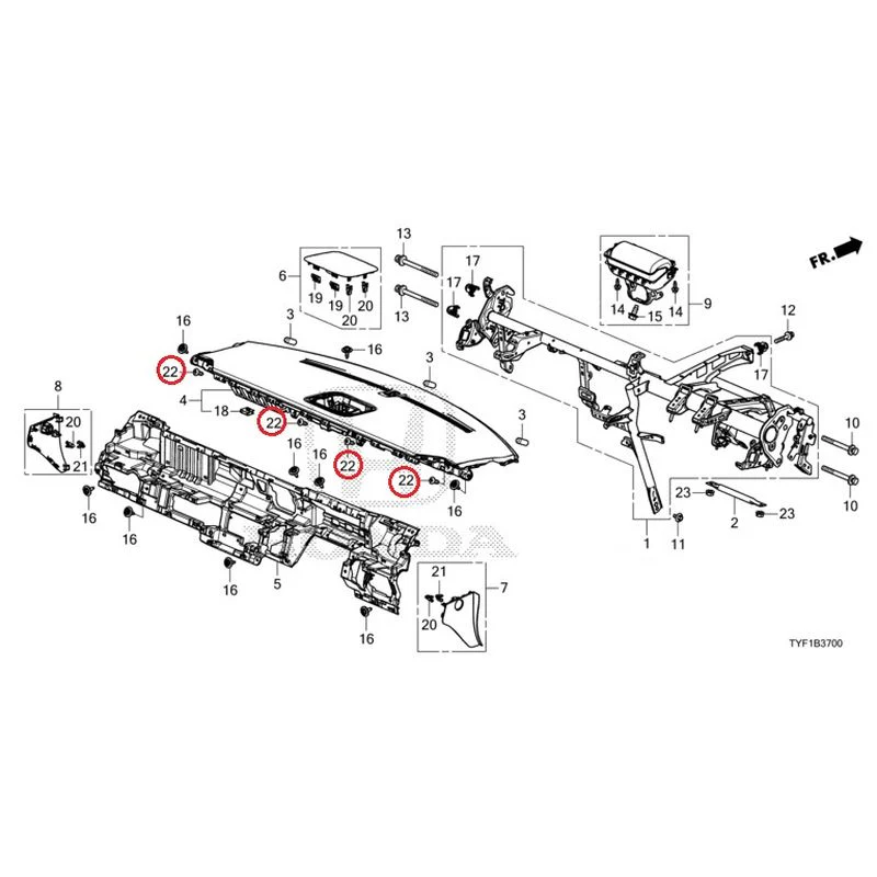 [NEW] JDM HONDA Honda e ZC7 2023 Instrument panel GENUINE OEM - Image 24