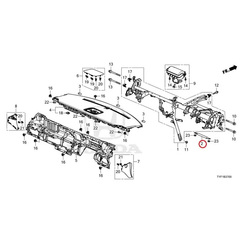 [NEW] JDM HONDA Honda e ZC7 2023 Instrument panel GENUINE OEM - Image 3