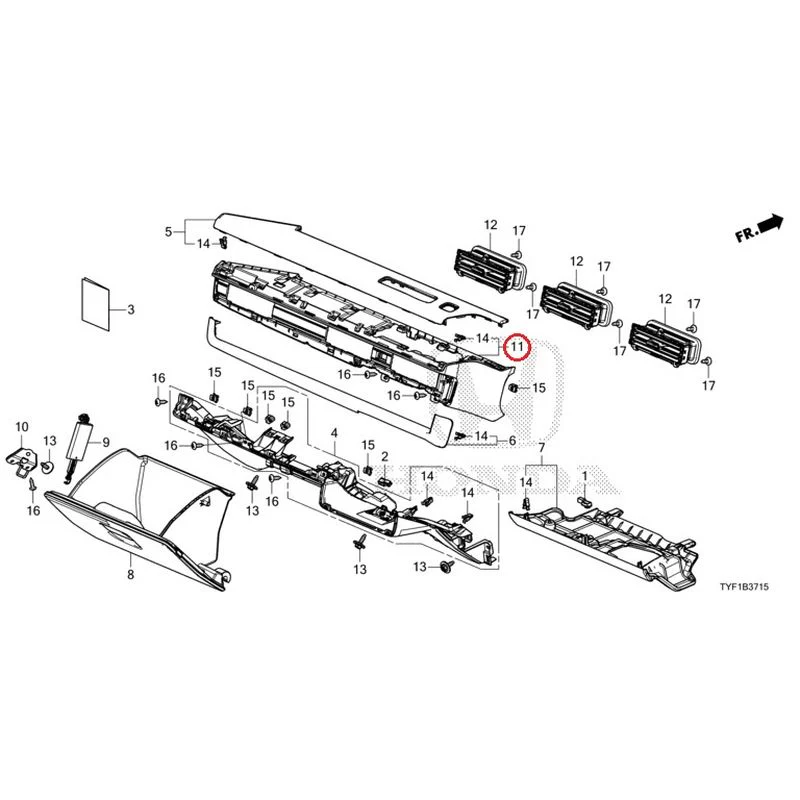 [NEW] JDM HONDA Honda e ZC7 2023 Instrument panel garnish (passenger side) GENUINE OEM - Image 11