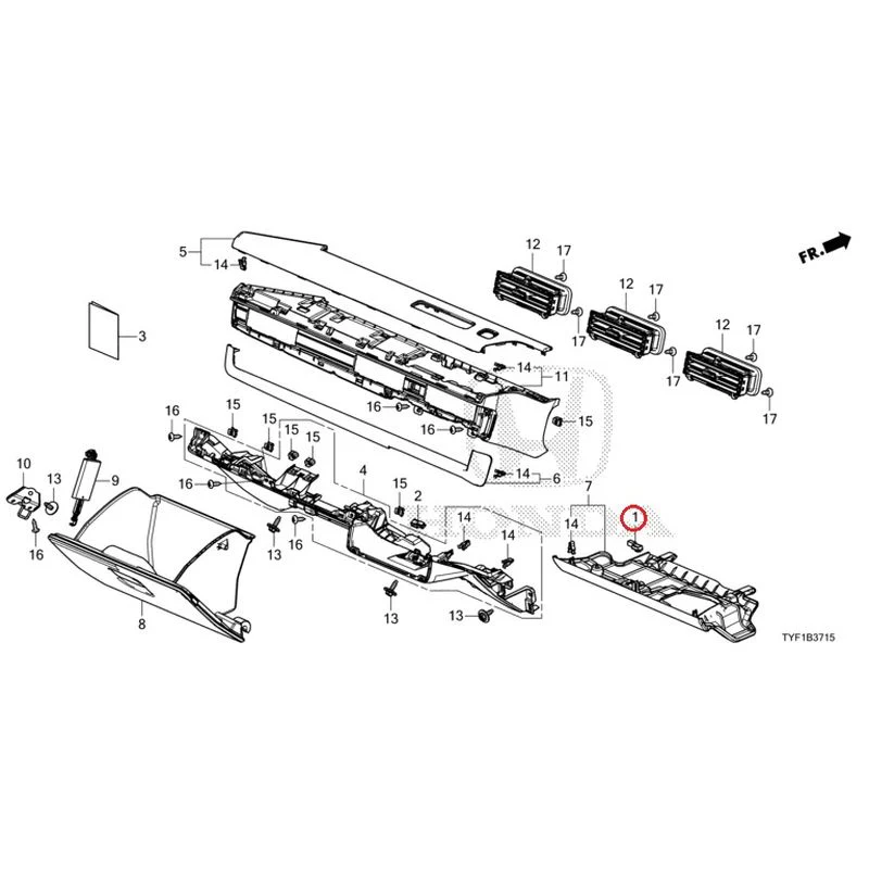 [NEW] JDM HONDA Honda e ZC7 2023 Instrument panel garnish (passenger side) GENUINE OEM - Image 2