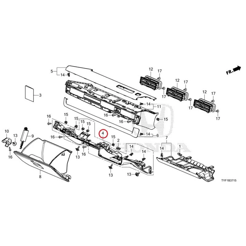 [NEW] JDM HONDA Honda e ZC7 2023 Instrument panel garnish (passenger side) GENUINE OEM - Image 4