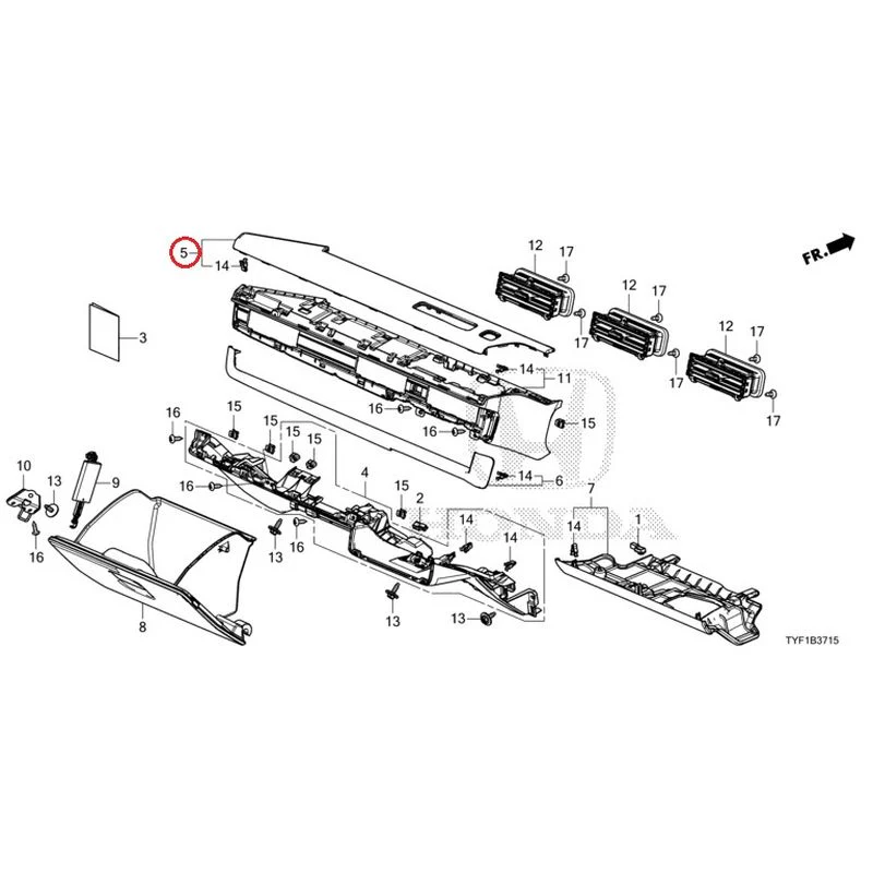 [NEW] JDM HONDA Honda e ZC7 2023 Instrument panel garnish (passenger side) GENUINE OEM - Image 5