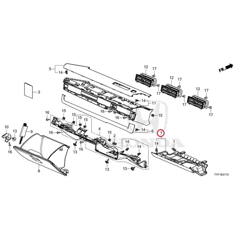 [NEW] JDM HONDA Honda e ZC7 2023 Instrument panel garnish (passenger side) GENUINE OEM - Image 7
