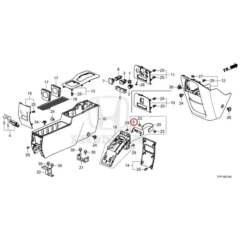 [NEW] JDM HONDA Honda e ZC7 2023 Console GENUINE OEM - Image 10