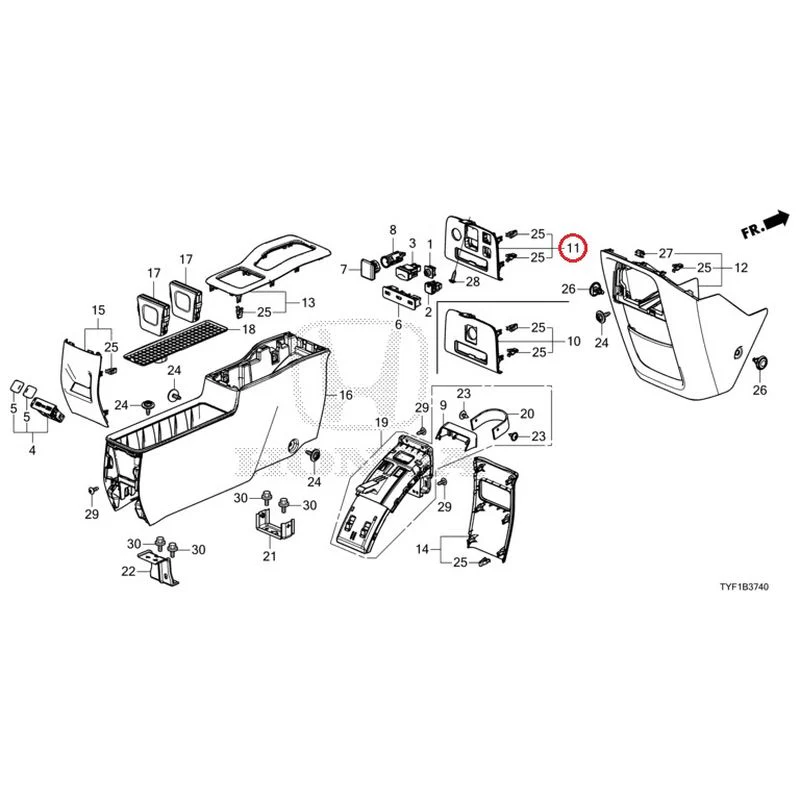 [NEW] JDM HONDA Honda e ZC7 2023 Console GENUINE OEM - Image 11