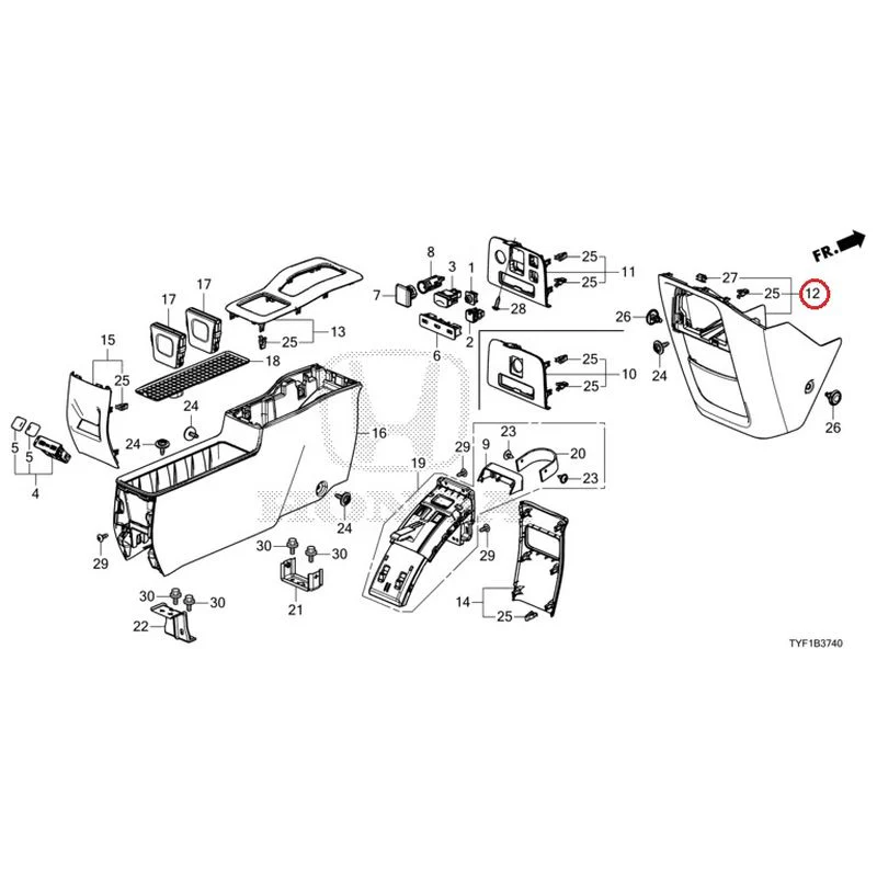 [NEW] JDM HONDA Honda e ZC7 2023 Console GENUINE OEM - Image 12