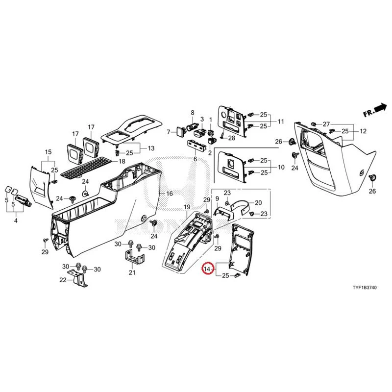[NEW] JDM HONDA Honda e ZC7 2023 Console GENUINE OEM - Image 14