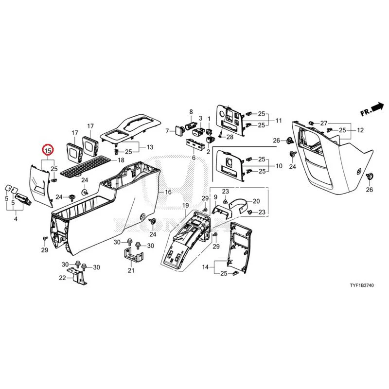 [NEW] JDM HONDA Honda e ZC7 2023 Console GENUINE OEM - Image 15