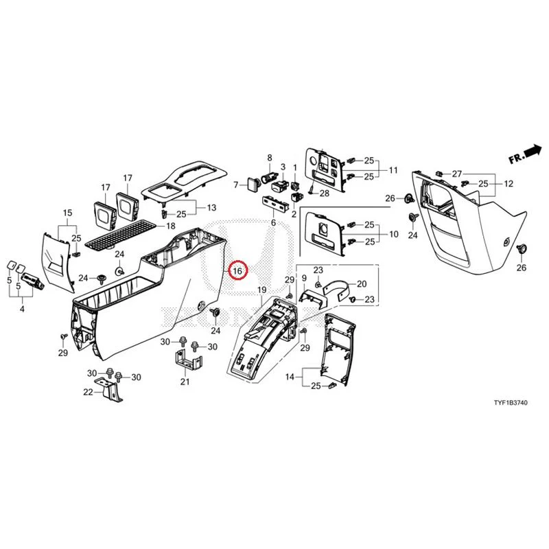 [NEW] JDM HONDA Honda e ZC7 2023 Console GENUINE OEM - Image 16