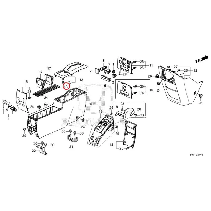 [NEW] JDM HONDA Honda e ZC7 2023 Console GENUINE OEM - Image 18