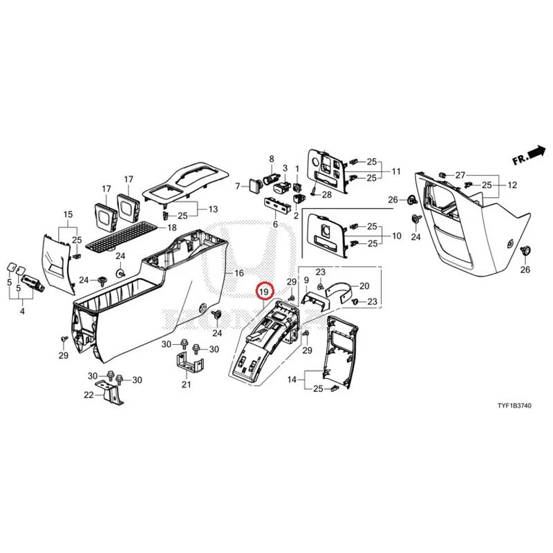 [NEW] JDM HONDA Honda e ZC7 2023 Console GENUINE OEM - Image 19