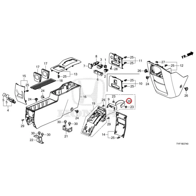 [NEW] JDM HONDA Honda e ZC7 2023 Console GENUINE OEM - Image 20