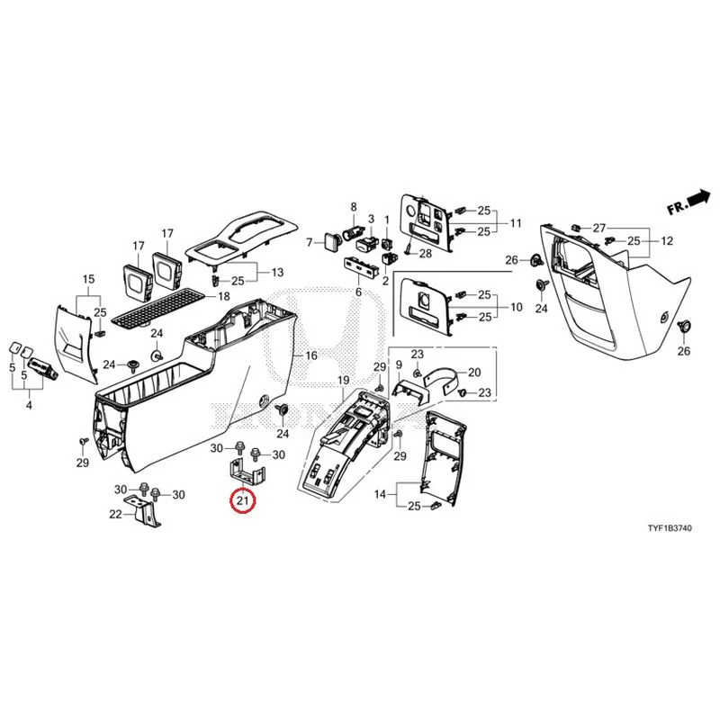 [NEW] JDM HONDA Honda e ZC7 2023 Console GENUINE OEM - Image 21